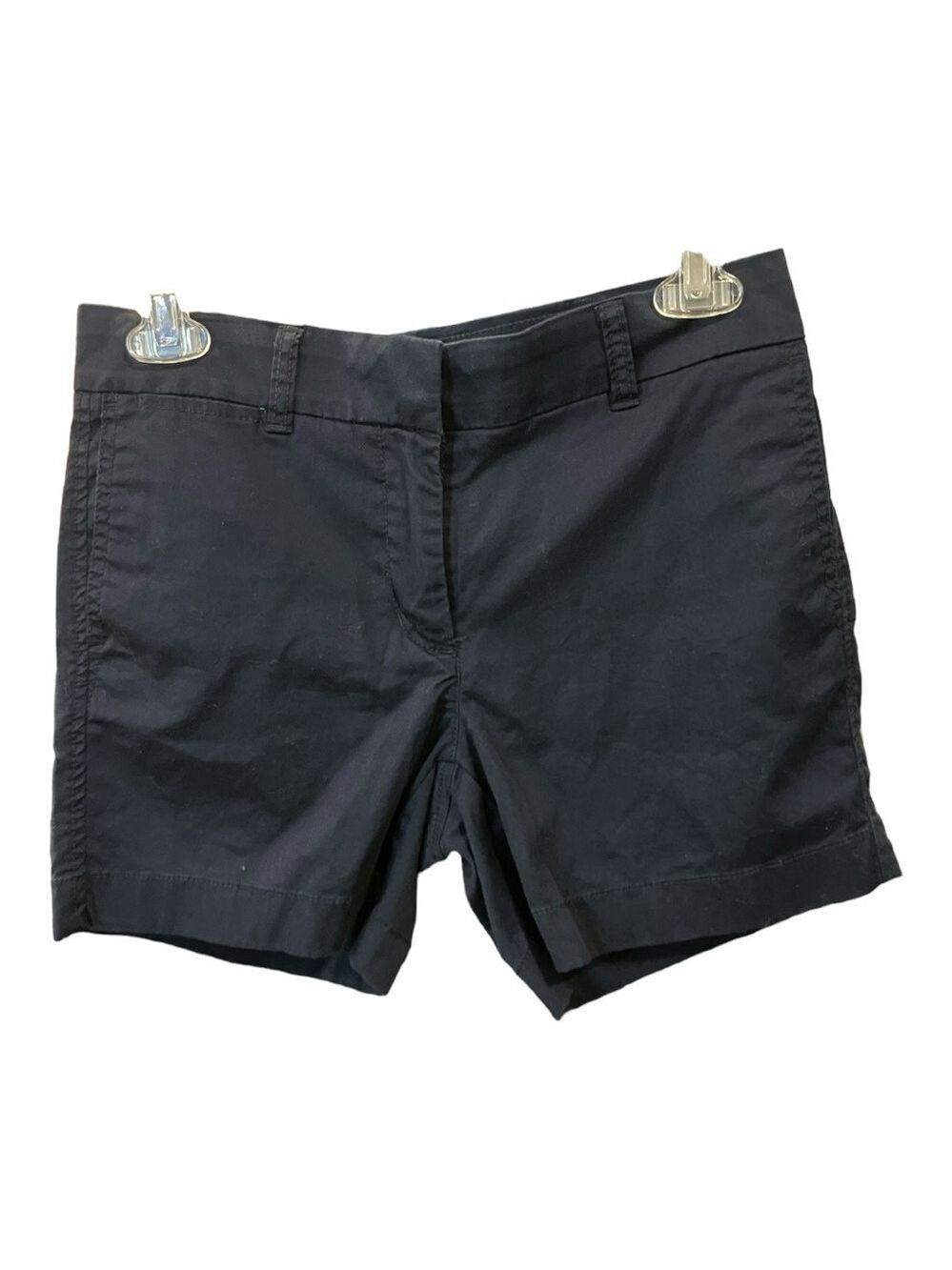 J Crew Classic Cotton Chino Shorts Navy 5" Inseam Size 0